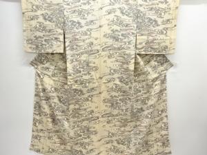 大正ロマン　荒波模様着物